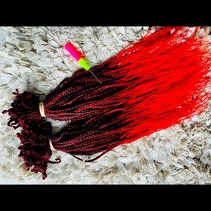 Colorful handmade crochet braids